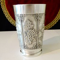 Чаша,халба от калай,ловна тема. , снимка 2 - Антикварни и старинни предмети - 37783626