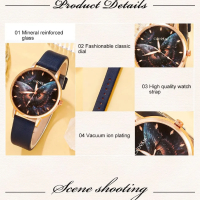 Комплект Дамски моден кварцов часовник+бижута,5 артикула, снимка 9 - Дамски - 44757184