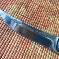 Руски ловен нож-  инкрустирани метални гардове - Алигатор стал 65х13, снимка 4 - Ножове - 34008571