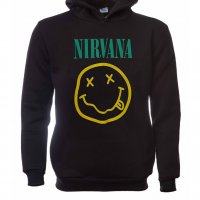 Нов мъжки суичър с трансферен печат на музикалната група Nirvana (Нирвана), снимка 3 - Суичъри - 31757713