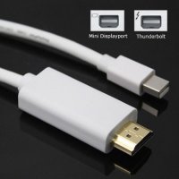 1.8м.кабел MIni dispaly port (mini DP) женско към HDMI мъжко, снимка 2 - Лаптоп аксесоари - 30909018