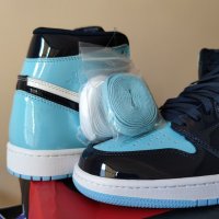 Nike Air Jordan 1 High Blue Chill Нови Оригинални Кецове 43 размер Обувки Номер 43 Маратонки Нови, снимка 4 - Кецове - 37551209