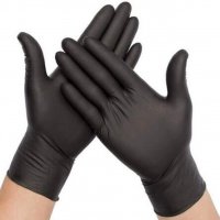 Кутия нитрилни ръкавици, черни 100 бр.