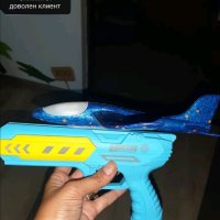 Играчка пистолет с изстрелване на самолет, снимка 9 - Влакчета, самолети, хеликоптери - 42522733