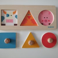 Дървена играчка за сортиране Djeco - Животни и форми, снимка 3 - Игри и пъзели - 44419728