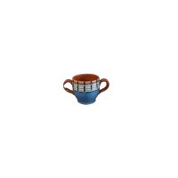 НОВА!!! Чаша за супа с 2 дръжки - синя, троянска шарка, снимка 1 - Прибори за хранене, готвене и сервиране - 37716366