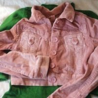 Лот от 2 блузки в бежово и в зелено, и джинсово яке (пепел от рози) , снимка 3 - Блузи с дълъг ръкав и пуловери - 30875422