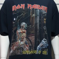 Нова мъжка тениска със ситопечат на музикалната група IRON MAIDEN - SOMEWHERE IN TIME , снимка 2 - Тениски - 30648204