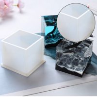 5 см куб квадрат силиконов молд форма калъп за свещ гипс сапун смола декор, снимка 1 - Форми - 31543203