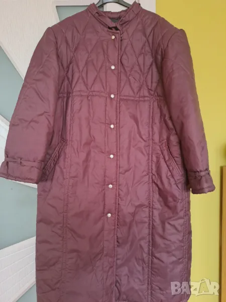 Дамско зимно дълго палто манто шушлеково голям размер, снимка 1