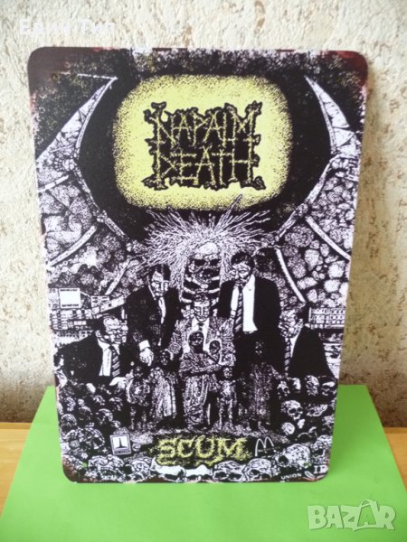 Метална Табела Napalm Death Scum Напалм дет метъл тежък, снимка 1