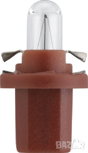 Крушка PHILIPS 24V 1,2W BX8,5D BROWN №24032CP, снимка 1