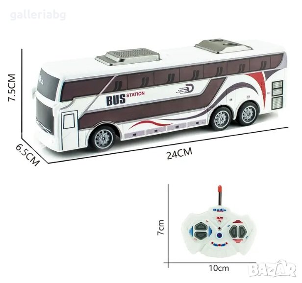 Двуетажен автобус с дистанционно управление и светлини , снимка 1