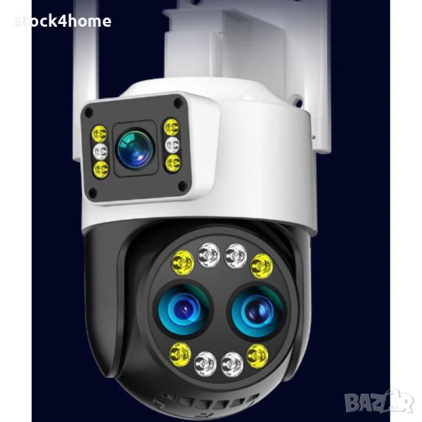 Двойна Wi-Fi камера, 12 Mp, 4K, цветно нощно виждане, 8 X оптично увеличение, проследяване, снимка 1