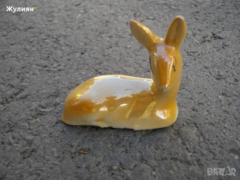 СТАР БЪЛГАРСКИ ПОРЦЕЛАН СЪРНА СЪРНИЧКА 1960 , снимка 1