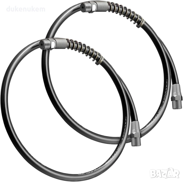 Комплект 2 гъвкави маркуча за шприц-помпа за грес 30 см, снимка 1