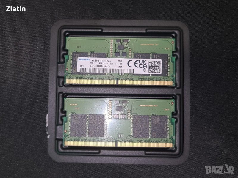 Samsung 16GB (2x8GB) DDR5 SODIMM 4800 Memory Kit | За лаптоп, снимка 1