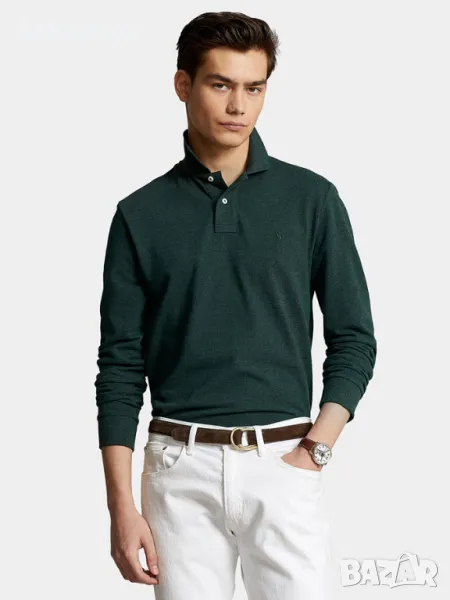 polo ralph lauren men's polo long sleeve - страхотна мъжка блуза КАТО НОВА M, снимка 1