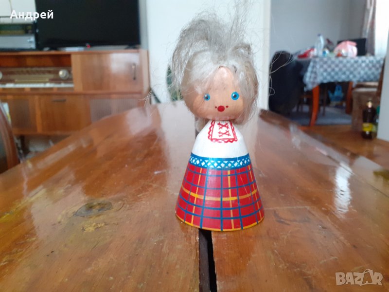 Стара дървена фигурка #3, снимка 1