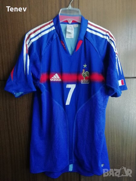 France Robert Pires #7 Adidas оригинална тениска фланелка Франция Пирес , снимка 1