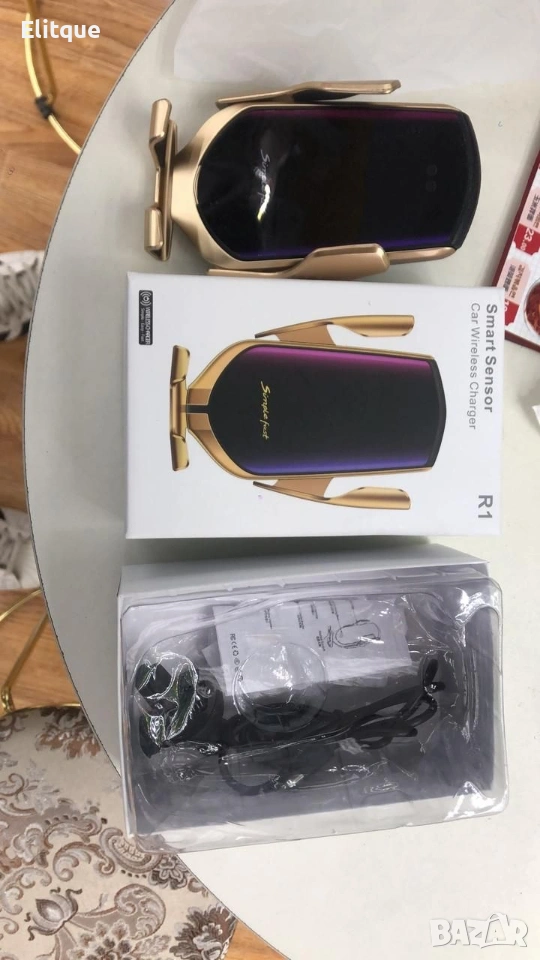 Поставка за телефон с вградено безжично зарядно за кола – Smart Sensor S6 ⚡, снимка 1