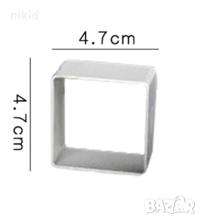 малък квадрат рамка метална форма резец за украса с фондан захарно тесто сладки и др., снимка 1