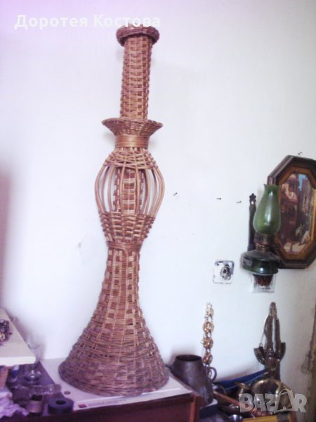 Стара огромна ваза от ракита, снимка 1