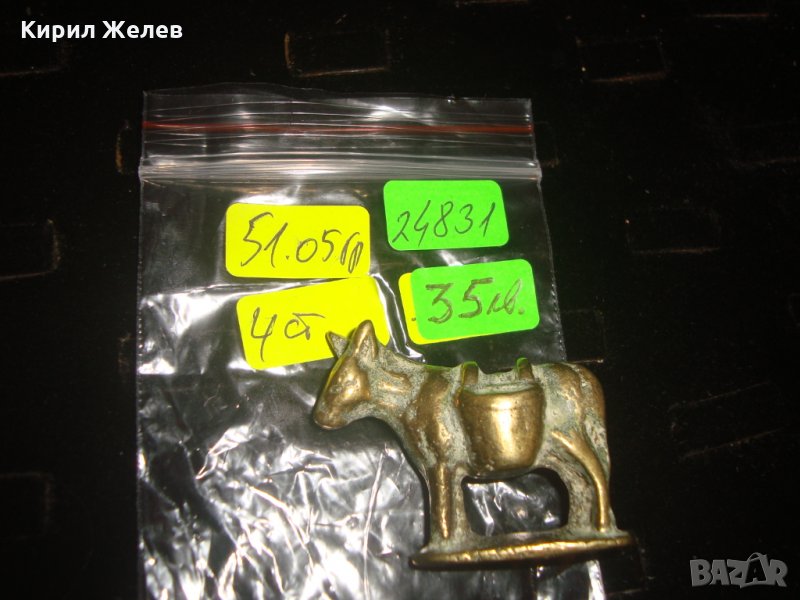 МАГАРЕНЦЕТО на САНЧО ПАНСА БРОНЗОВА МАЛКА СТАТУЕТКА ХУДОЖЕСТВЕНА ИЗРАБОТКА с ПАТИНА 24831, снимка 1