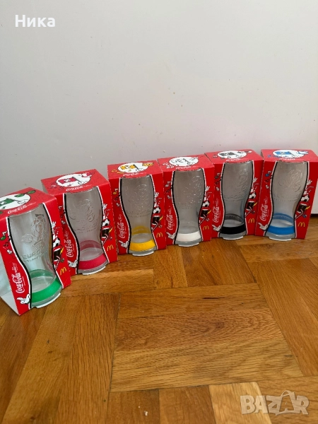 Колекция от 6 чаши McDonald’s EURO 2012 – пълен комплект, снимка 1