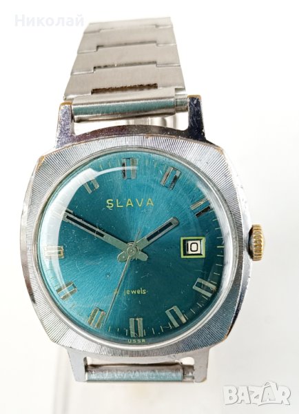 Slava Слава 21j cal. 2414 руски механичен часовник , снимка 1