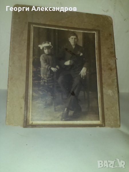 6 САФО и ПЕТЪРЪ - ЦАРСКА СНИМКА БУРГАС ТВЪРД КАРТОН СТАРА, снимка 1