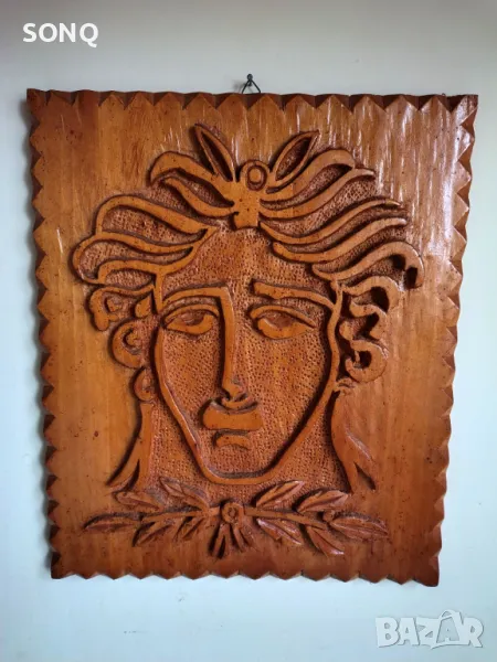 Красиво Дървено Пано Дърворезба, снимка 1