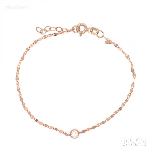 Златна дамска гривна 0,71гр. 18,1см.14кр. проба:585 модел:34377-4, снимка 1