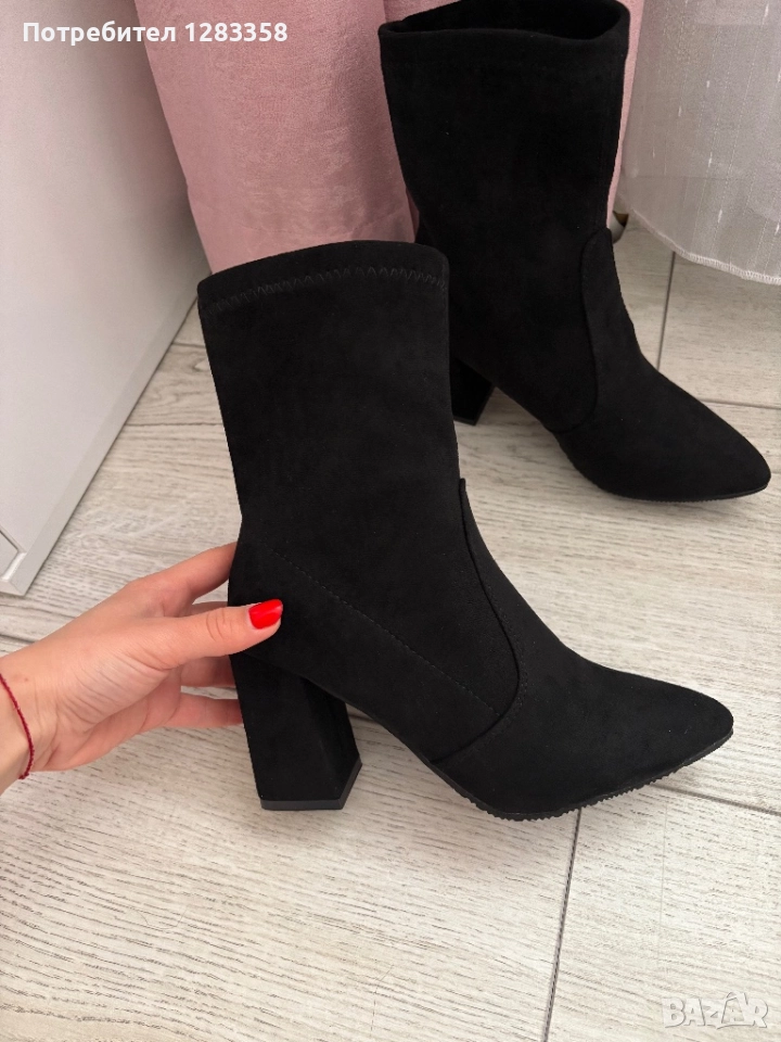 Чисто нови велурени боти 34 номер, снимка 1