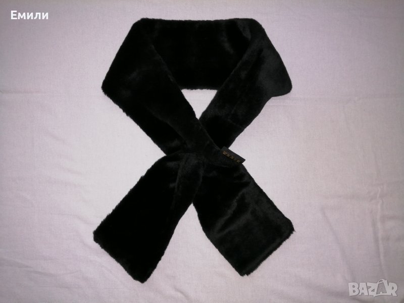 TCM дамски черен плюшен шал - подарък при покупка над 12 лв, снимка 1