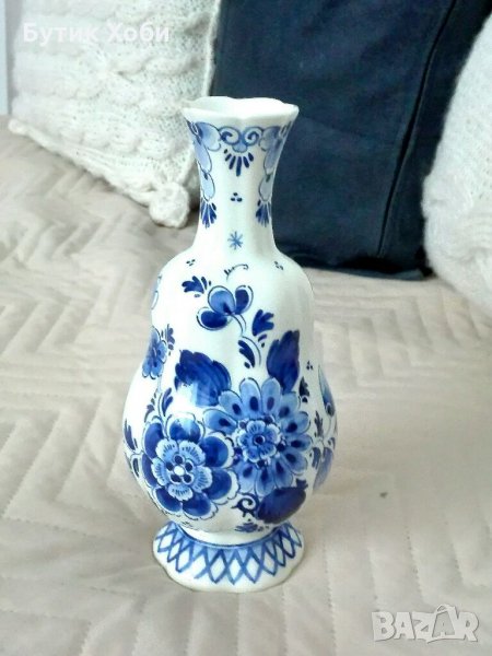 Холандска порцеланова ваза Делфт, снимка 1
