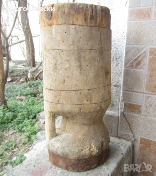 Стари: Старо дървено каче 40 см високо / бъчва буре копанка, бъкел, снимка 1