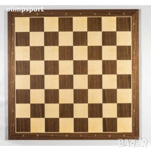 шах дъска RPF орех, ПОЛЕ 55 ММ,с нотация, снимка 1