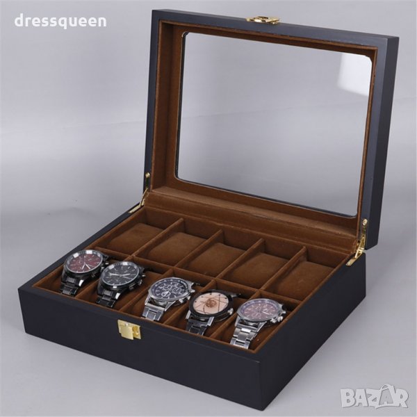 2656 Черна кутия за 12бр часовници, снимка 1