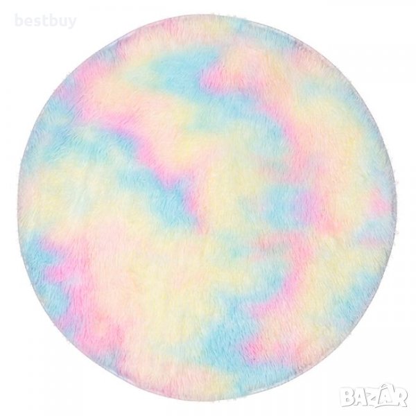Детски мек кръгъл килим , Дъга , снимка 1