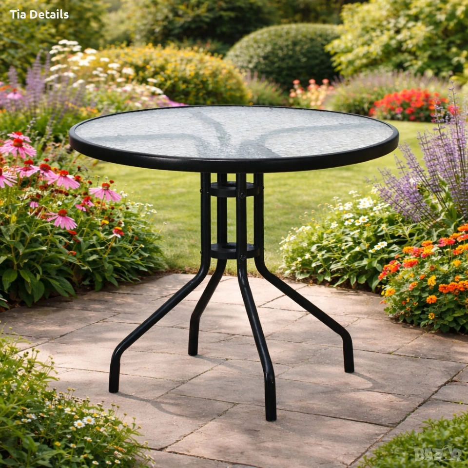 Стилна масичка за кафе на открито, снимка 1