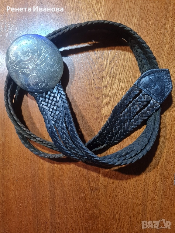 Стар винтидж дамски колан от естествена кожа , снимка 1