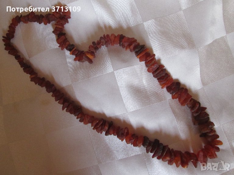 Старо колие естествен балтийски необработен кехлибар, снимка 1