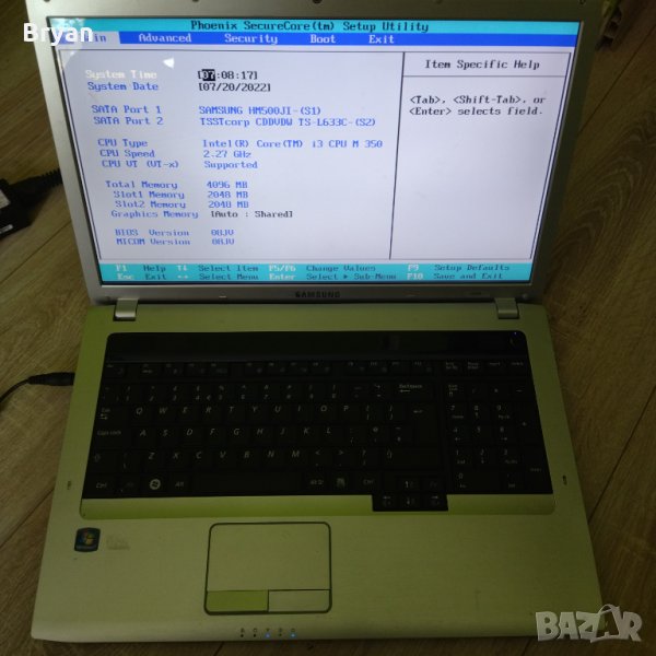 Samsung R730 - 17.3 инча лаптоп  core i3, снимка 1