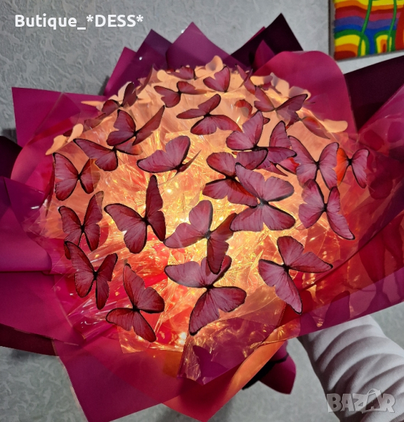 ЗАПОВЯДАЙТЕ‼️Луксозни,светещи,ръчно израбатени букети от "DESS" 45лв.🦋💐, снимка 1