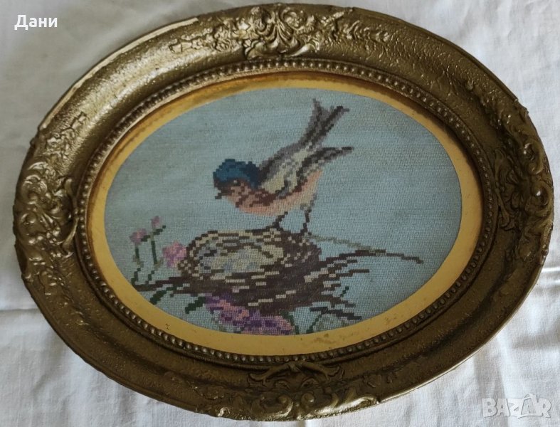 Гоблен " Птиче в гнездо", снимка 1