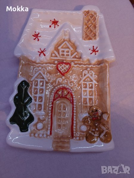 Декоративна коледна чиния, снимка 1