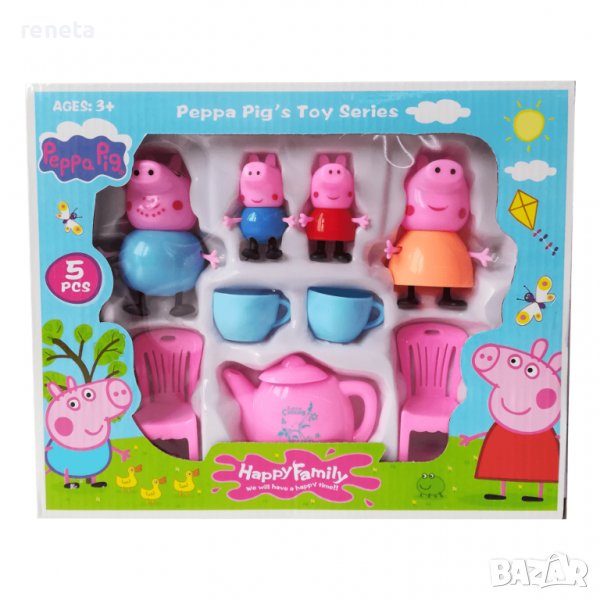 Фигурки Peppa Pig, Пластмасови, Комплект 9 части, снимка 1