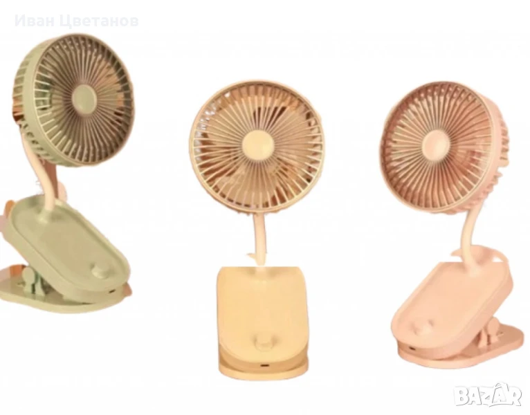 Мини вентилатор с щипка – преносимо освежаване с елегантен дизайн, снимка 1