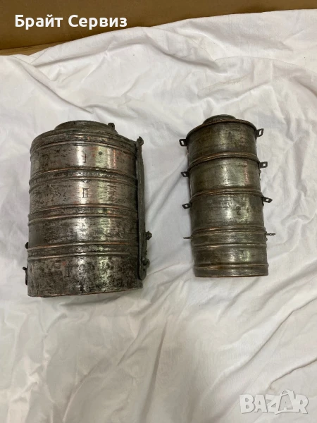 Стари бакърени медни канчета, снимка 1